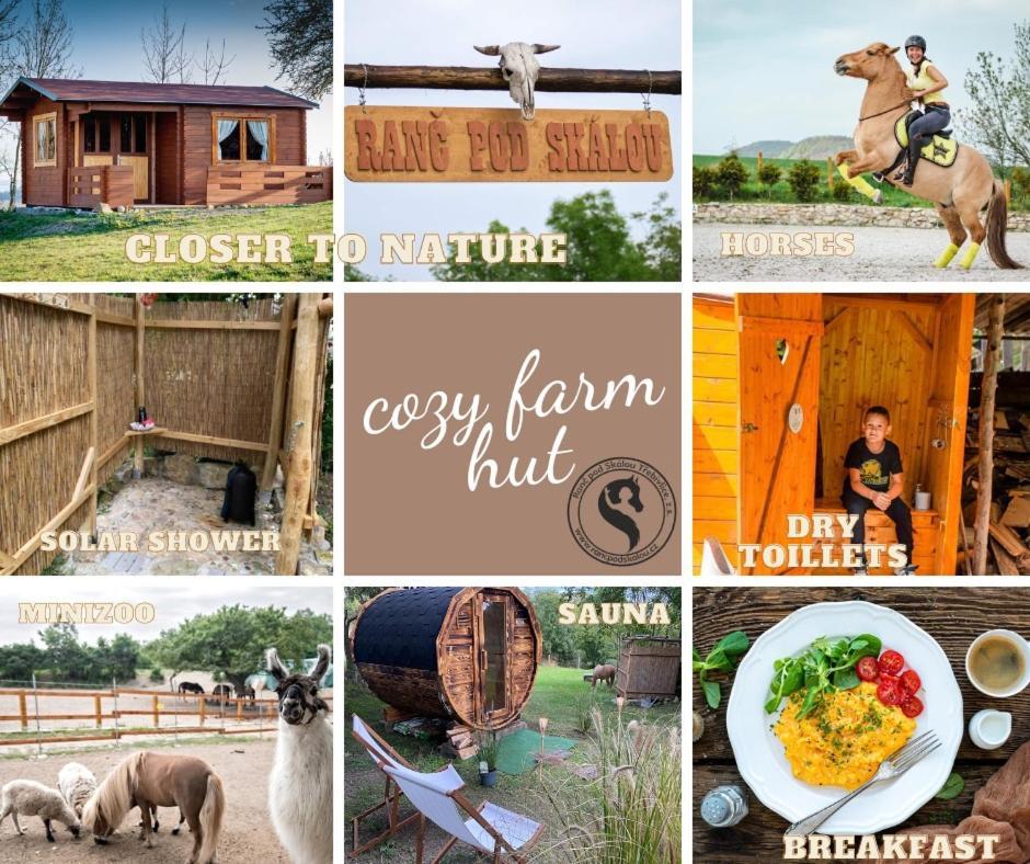 Cozy Wood Hut On The Farm Villa Trebivlice Ngoại thất bức ảnh